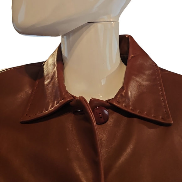 Vintage Juliet Michelle Adler Genuine Leather LAMB Jacket  Button Up RARE - Picture 5 of 10